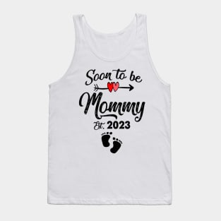 Soon To Be Mommy Est 2023 Floral Tank Top